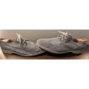* Ted Baker Jamfro Gray Suede Derby Oxford Wingtip Wing Tip Shoe 13
